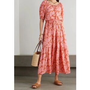 Hannah Artwear Net Sustain Lotus Tiered Floral Print Cotton Maxi Dress